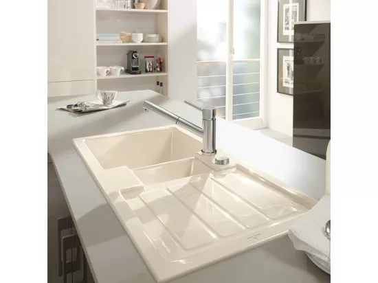 Robinet cuisine VILLEROY ET BOCH Como Shower acier massif