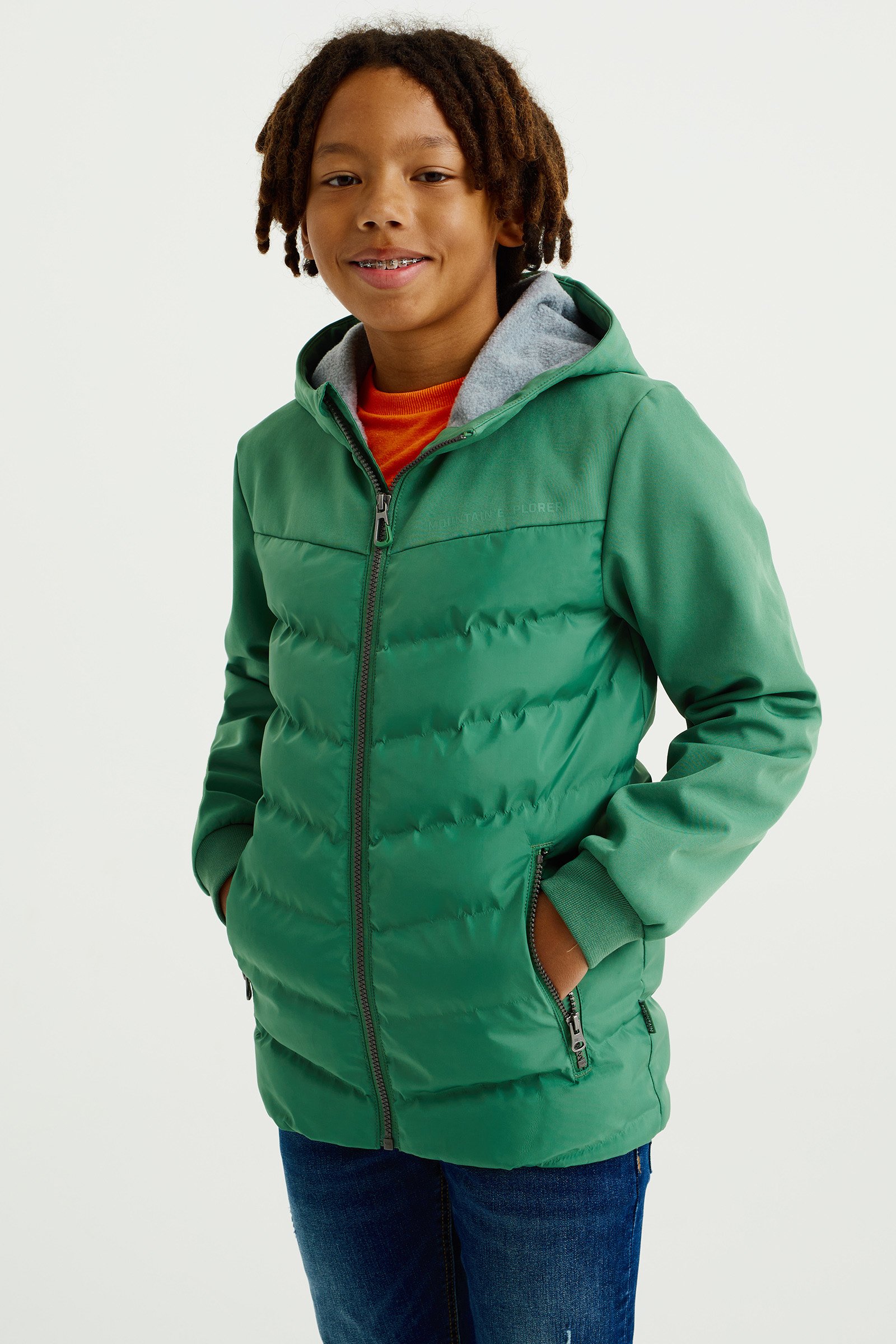 Jongens softshell jack WE Fashion Groen