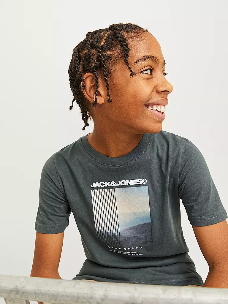 JACK & JONES Jungen T-Shirt JCOAERO grau