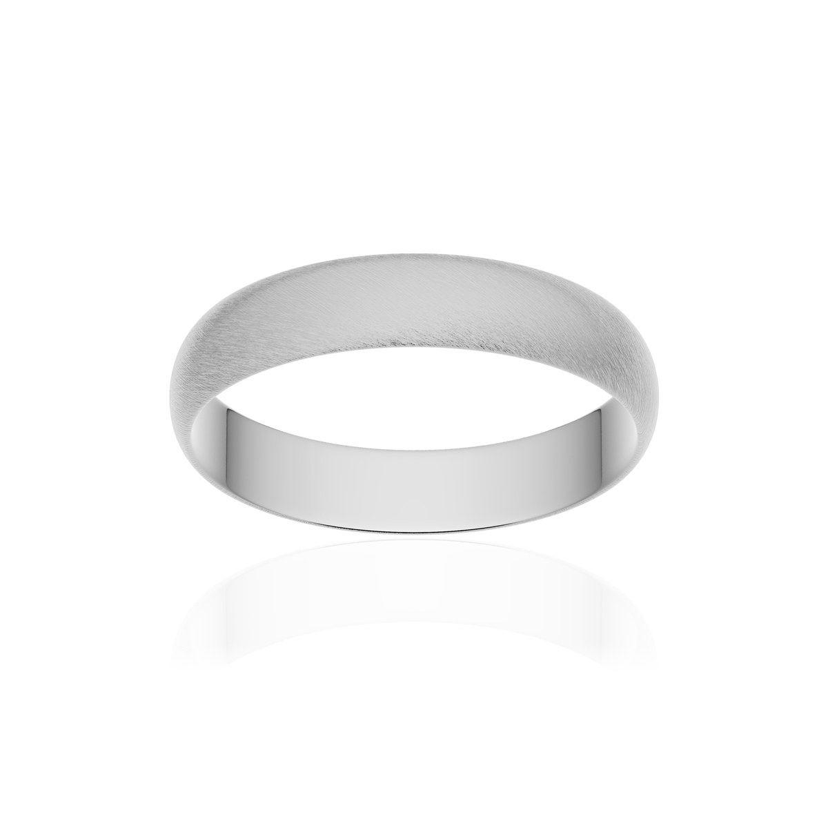 Alliance platine 950 givré ruban 4 mm
