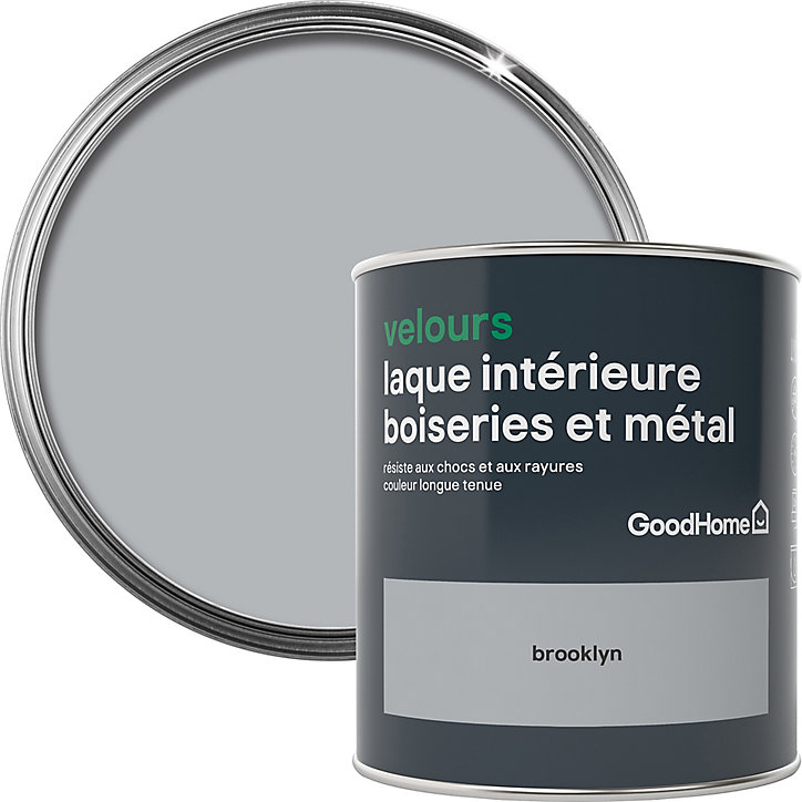 Laque boiseries et métal GoodHome Brooklyn Velours 0,75L