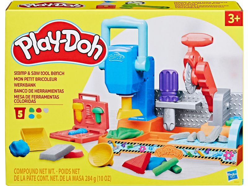 Play-Doh Knetspielzeug Werkbank Handwerker-Spielset mit jeder Menge Accessoires