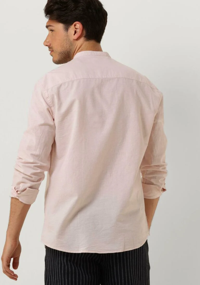 SELECTED HOMME roze selected homme casual overhemd slhregnew-linen shirt ls band