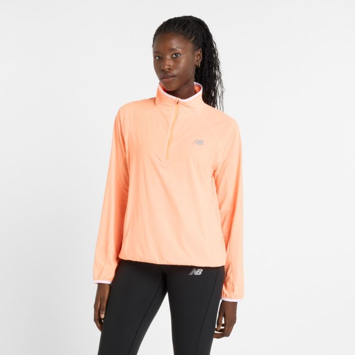 New Balance Dame Jakker Ultra Light Half Zip Jacket Orange