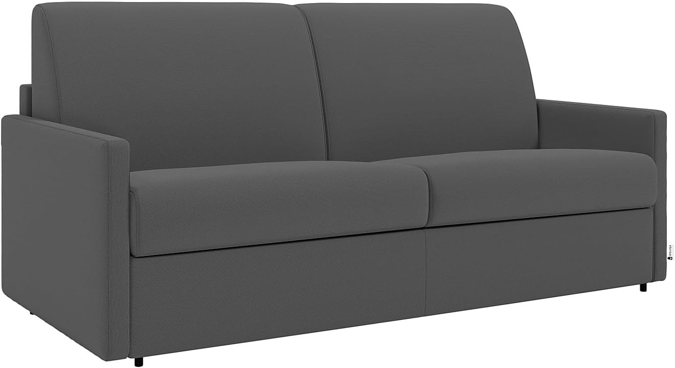 Kauf Unique Schlafsofa 4-Sitzer - Liegefläche: 160 cm - Matratzenhöhe: 14 cm - Stoff - Grau - CALIFE