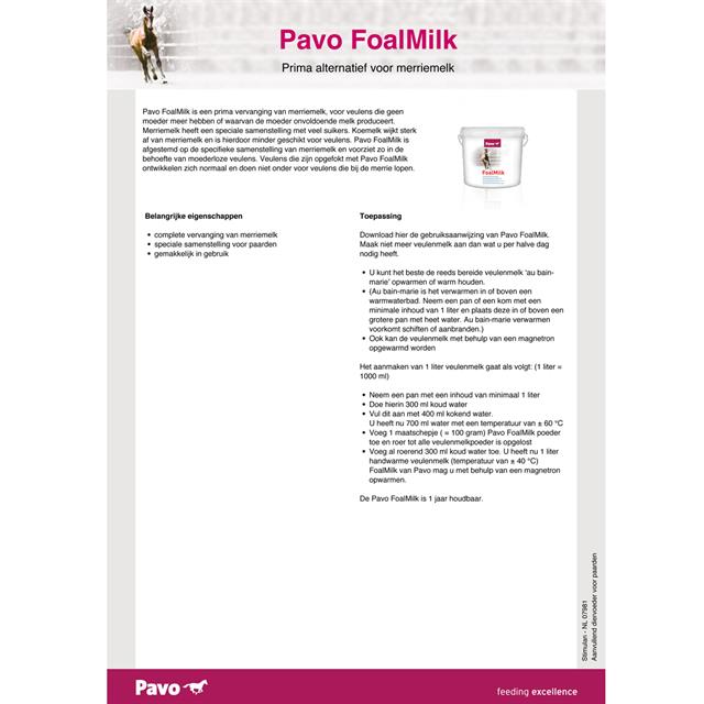 Pavo FoalMilk