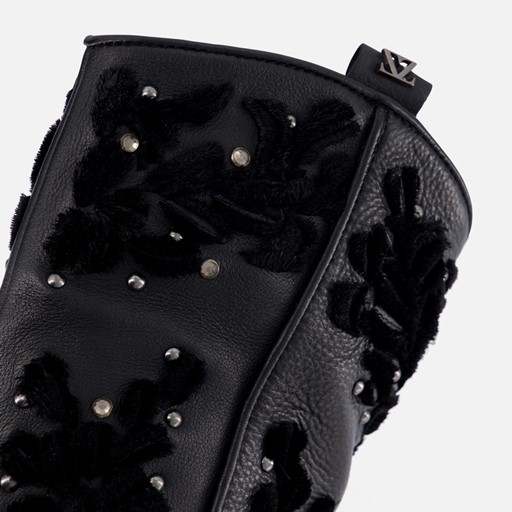 Lazamani Cowboylaarzen velvet zwart Leer