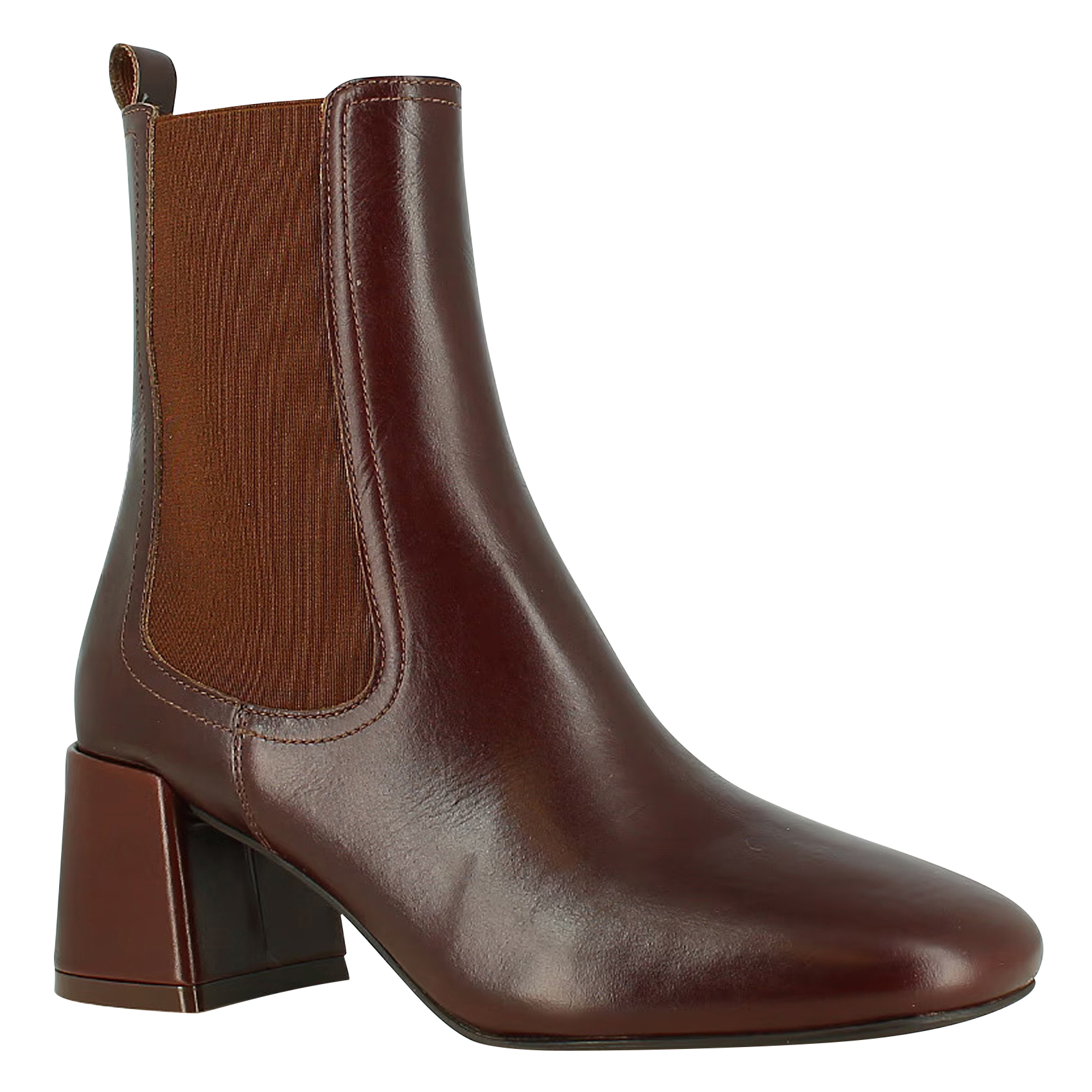 DENON - Bottines en cuir | Marron