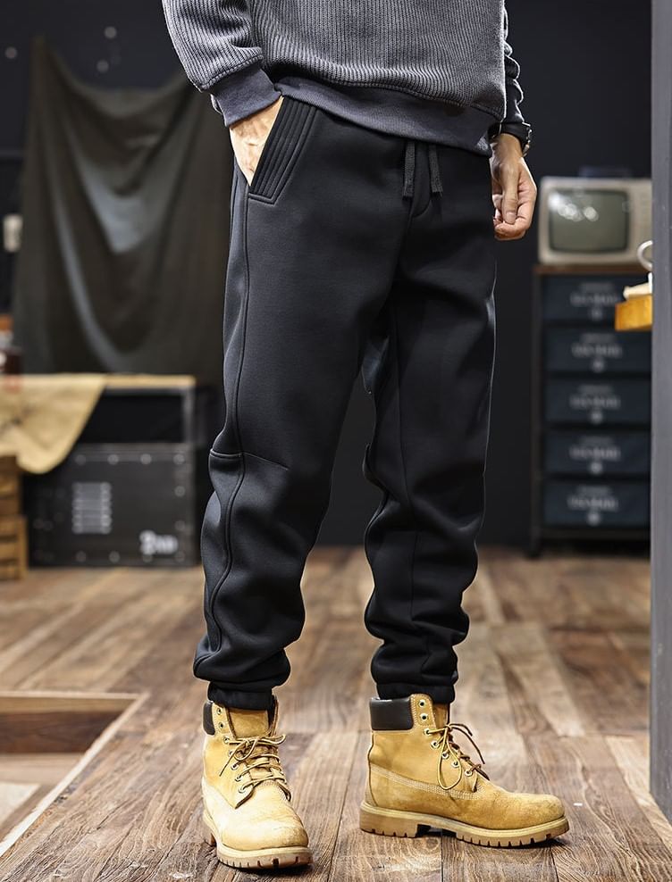 Nataro - Mid Rise Plain Straight Leg Sweatpants
