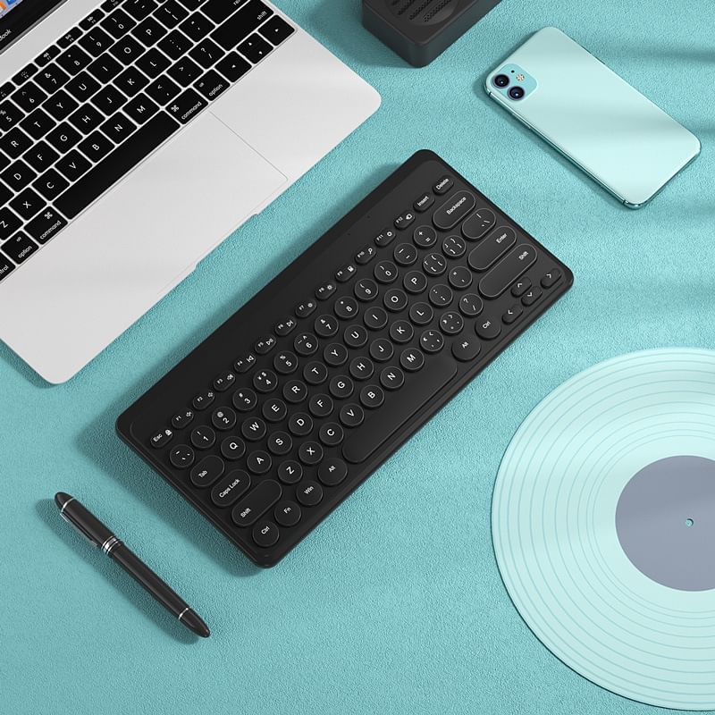 HOMTEC - USB oplaadbaar draadloos toetsenbord