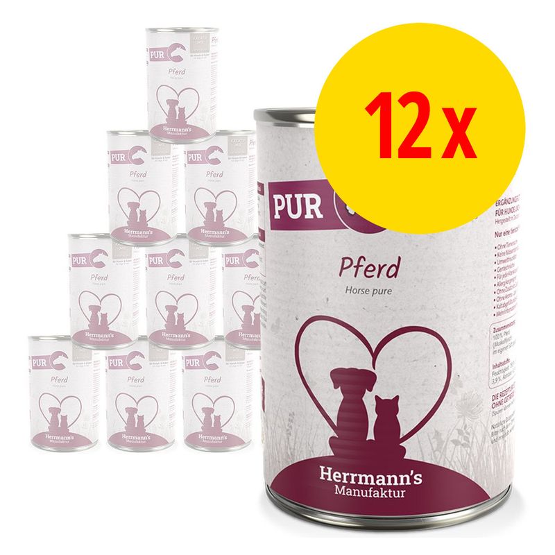 Lot Herrmann's Pure Viande Bio 12 x 400 g