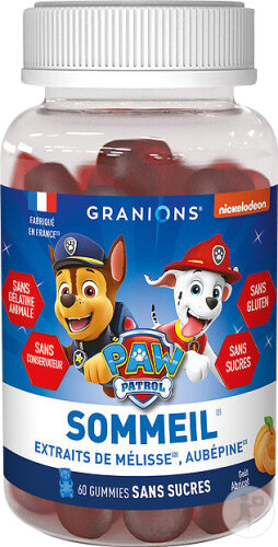 Granions Gummies Sommeil Pat Patrouille Goût Abricot 60 Pièces