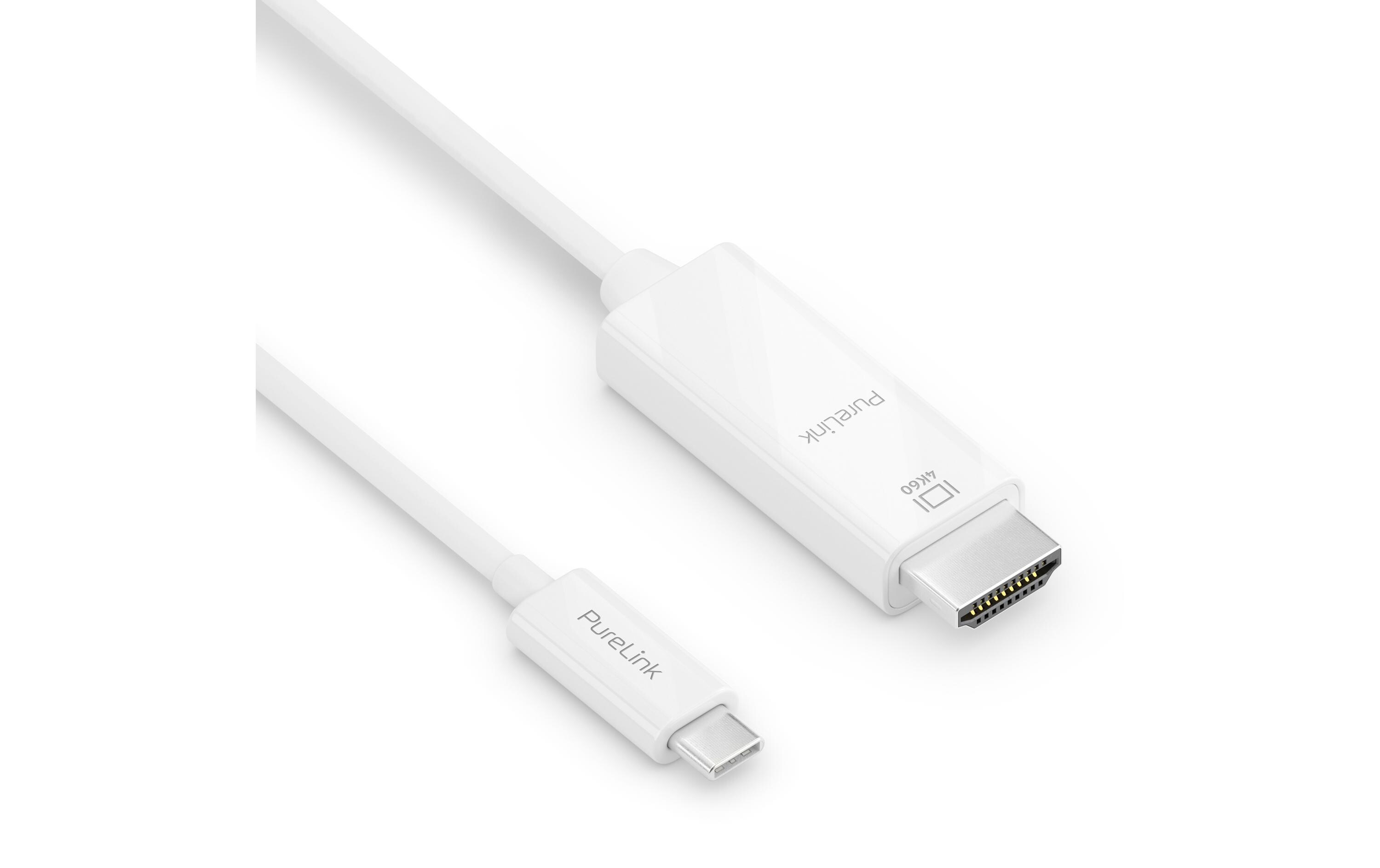 Kabel IS2200-010 USB Type-C - HDMI, 1 m, WeissPremium Aktives 4K USB-C / HDMI Kabel – 1.00m, weiss