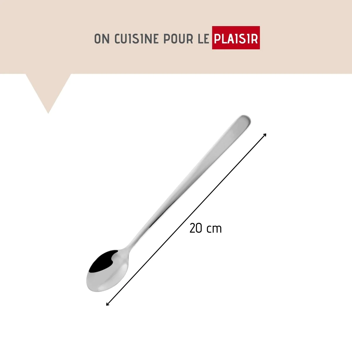 Lot de 3 cuillères à café long manche 20 cm Petit Déjeuner Fackelmann
