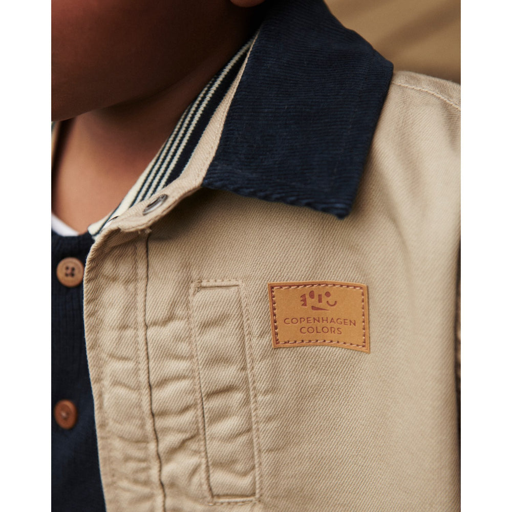 Køb COPENHAGEN COLORS Beige Comb. Twill Jakke W. Corduroy Krave