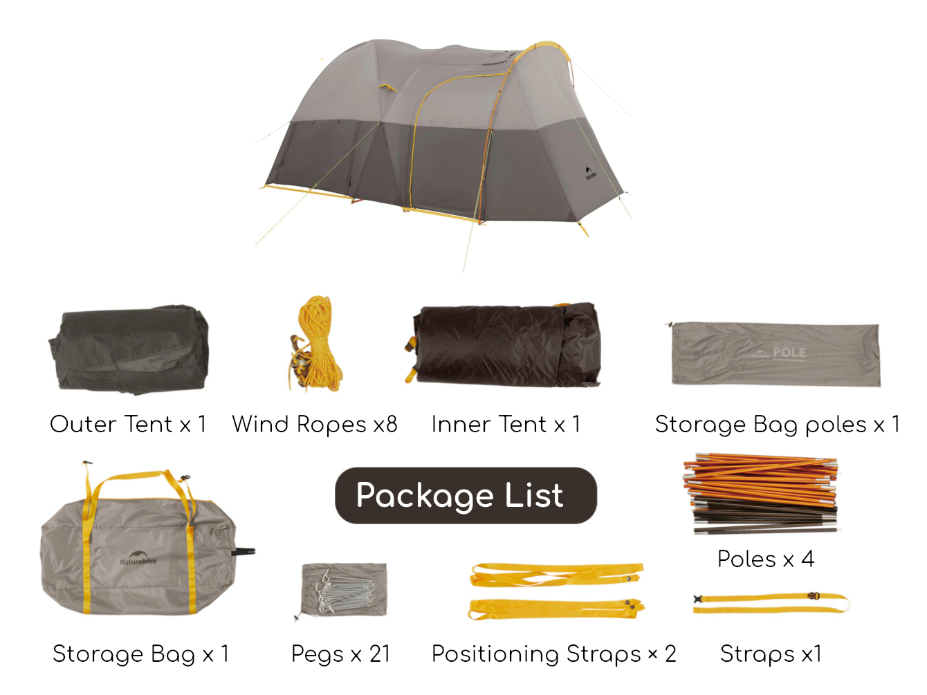 Naturehike KOTA 6-persoons tent