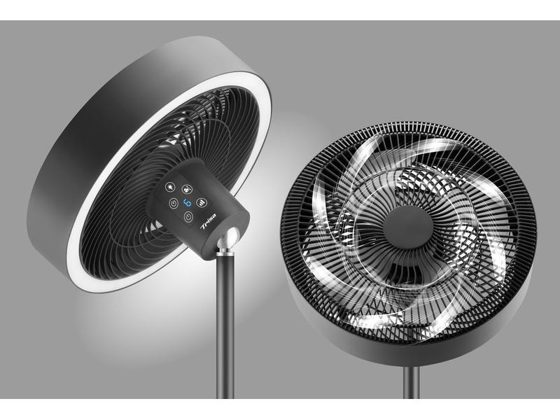 Trisa Standventilator Ambiance Anthrazit Standventilator mit Licht