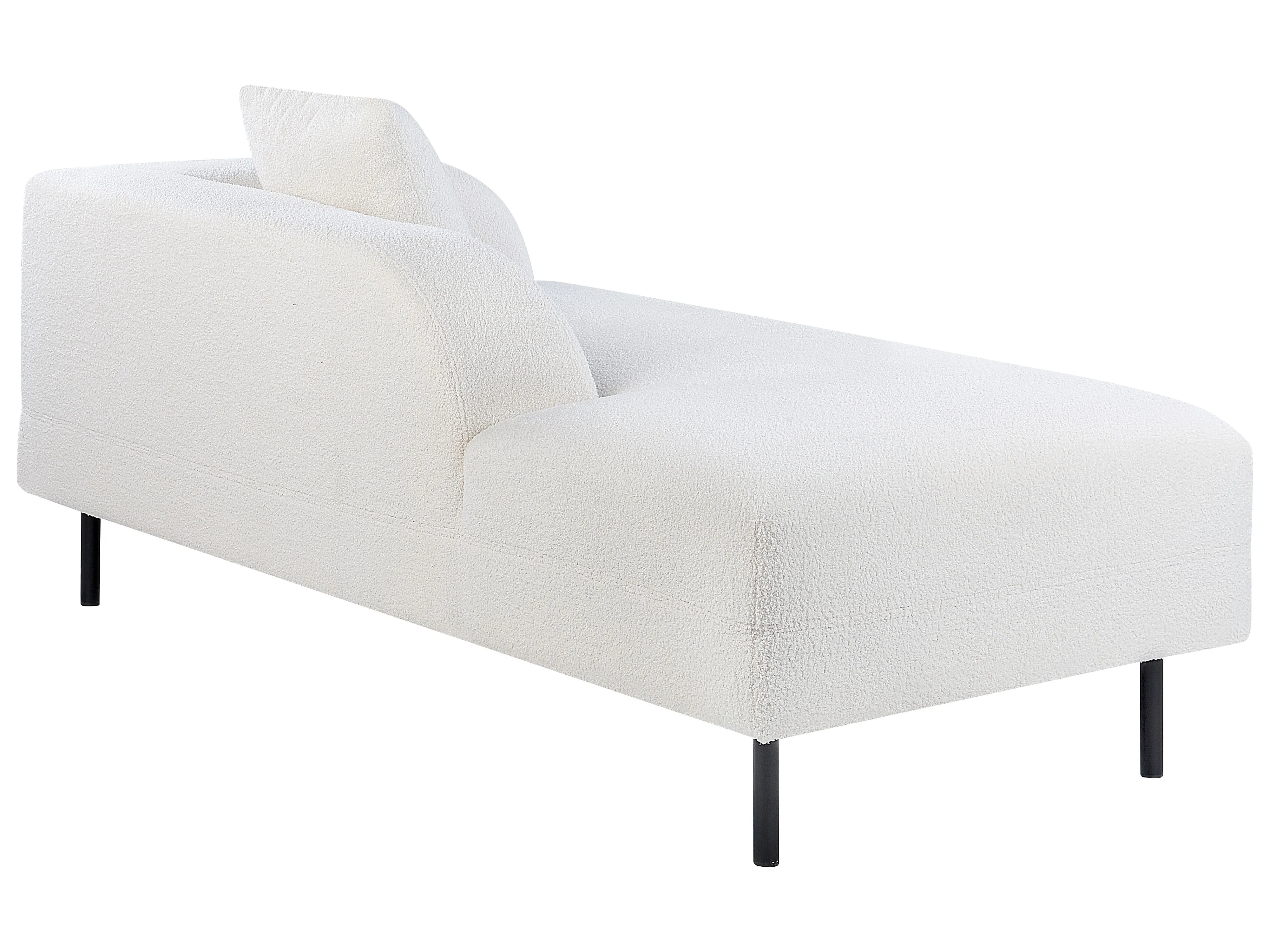 Rechtszijdige chaise longue LE CRAU Bouclé Gebroken wit