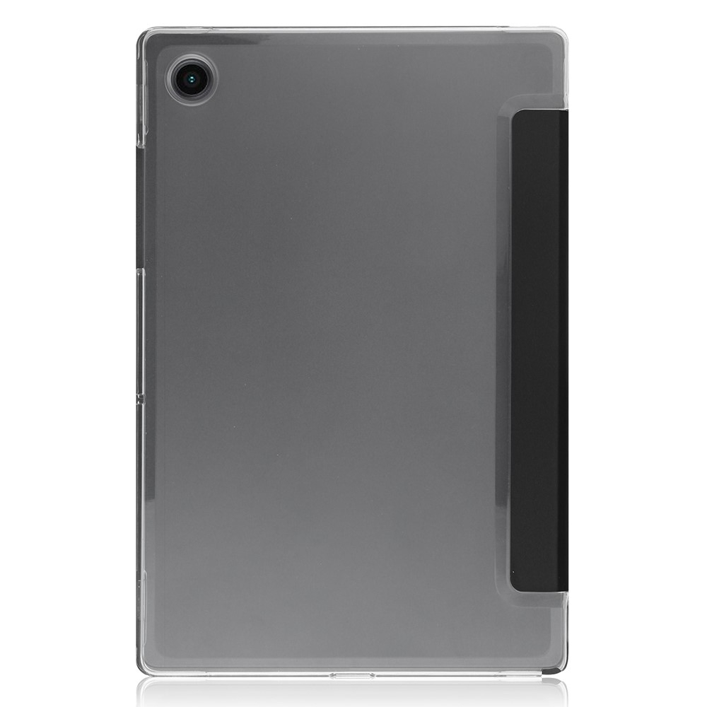 Samsung Galaxy Tab A8 10.5 (2021) Leder Cover Schutz Hülle   Hybrid Hardcase - Schwarz / Transparent