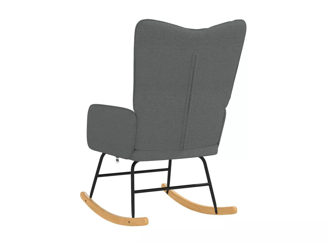 Chaise à bascule Gris foncé Tissu