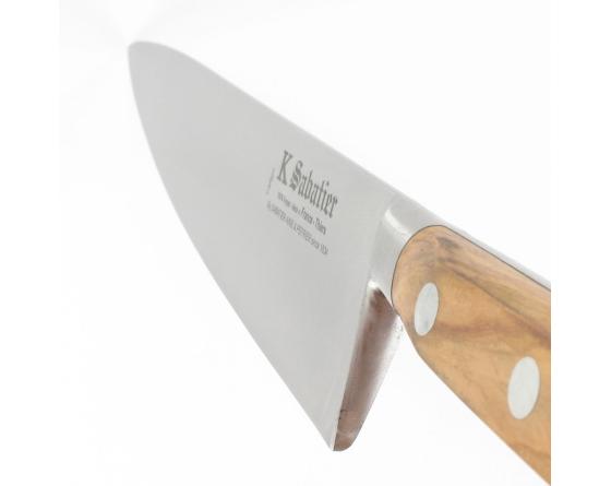 Cuisine 25 cm- Acier Carbone - Manche Olivier Couteaux de cuisine professionnel