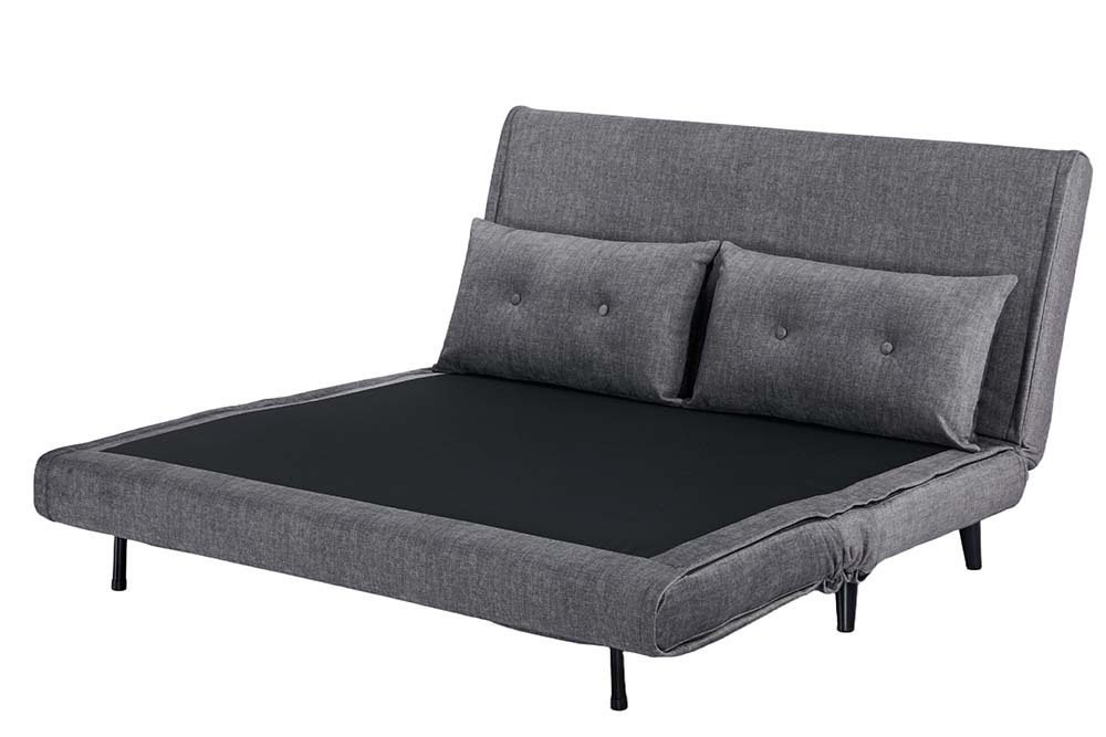 Retro Schlafsessel SMART MULTIFUNCTION 140cm grau Vogue Velours Samt Bettfunktion