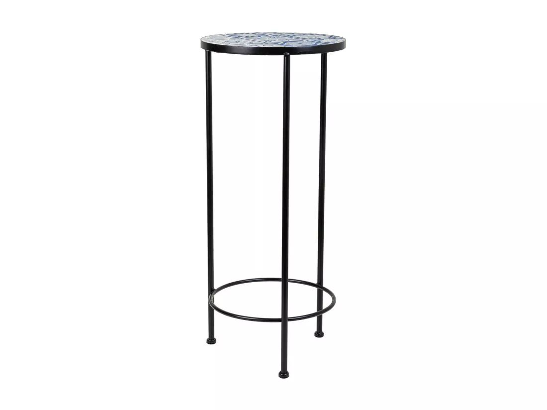 Ensemble de 3 supports en mosaïque et métal noirs