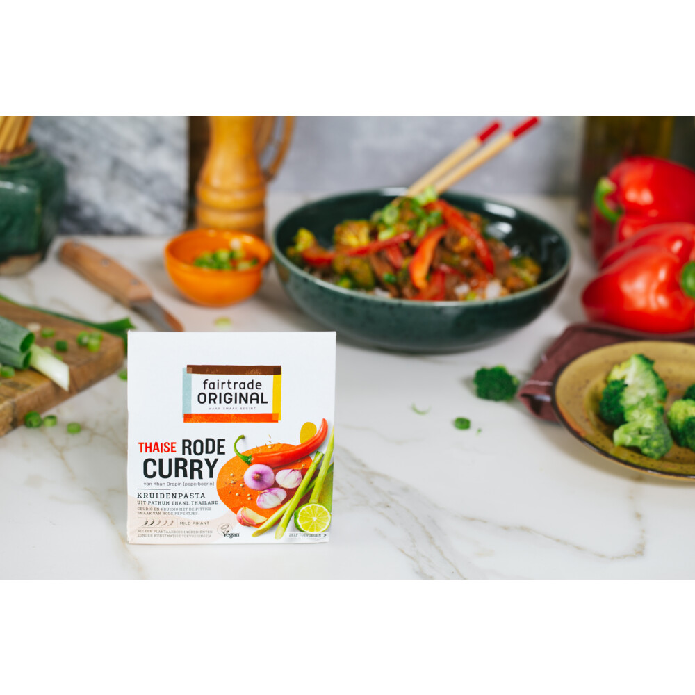 3x Fairtrade Original Kruidenpasta Rode Curry70 gr