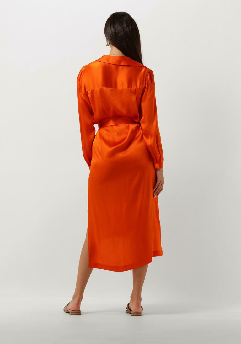 SEMICOUTURE oranje semicouture midi jurk fillipa dress