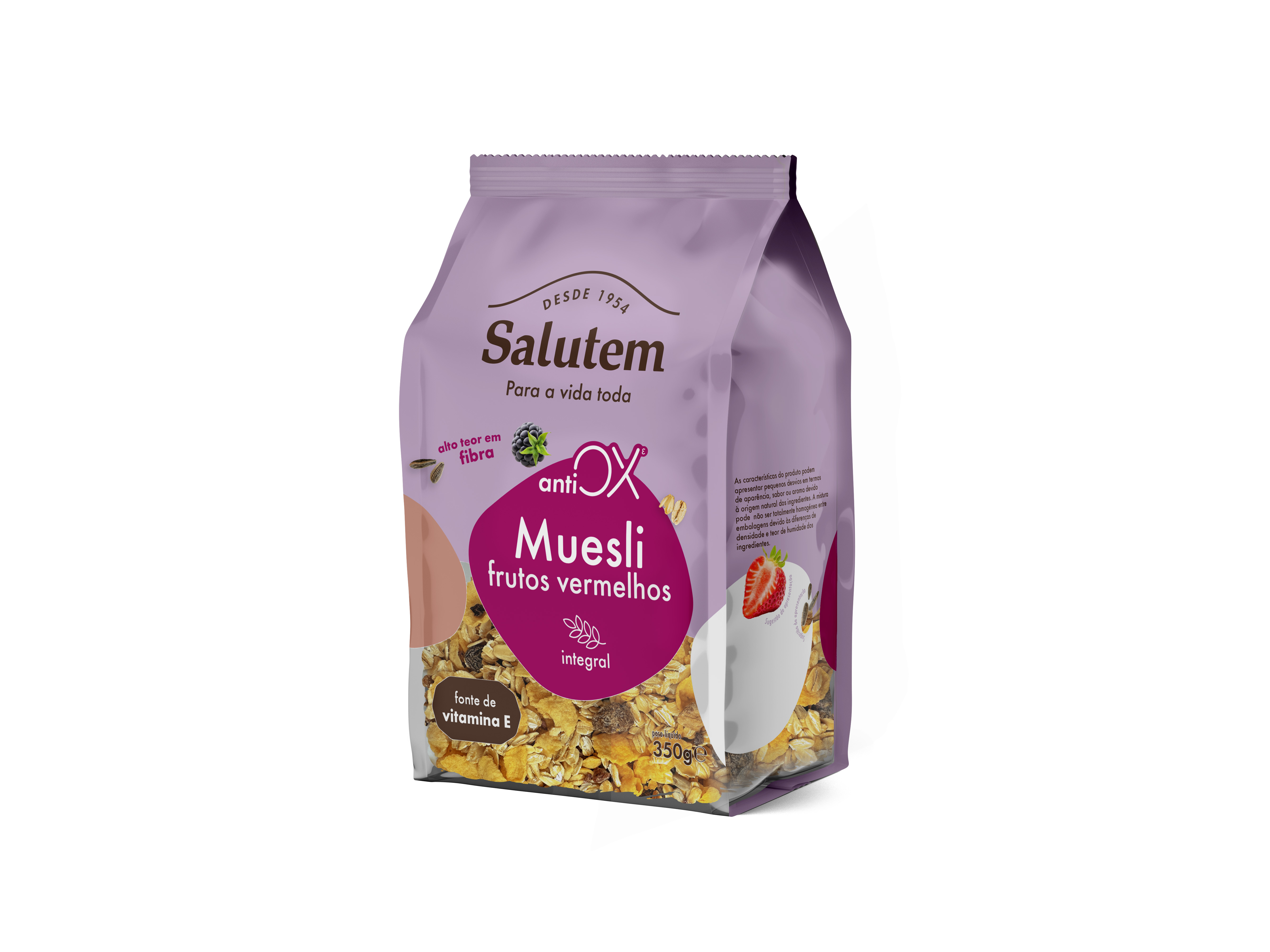 MUESLI SALUTEM ANTIOX FRUTOS VERMELHOS 350 G