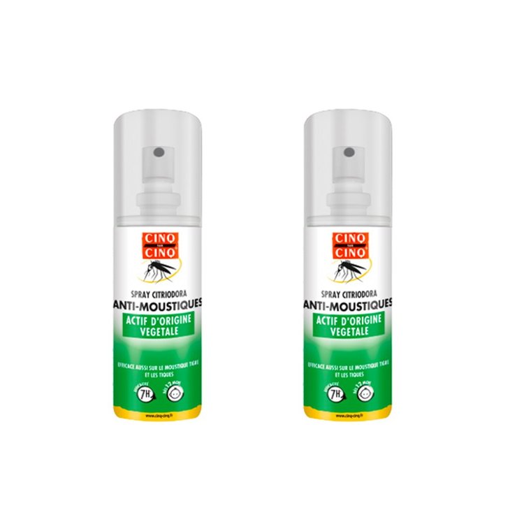 Spray Anti-Moustiques Citriodora 2x100ml cinq-cinq