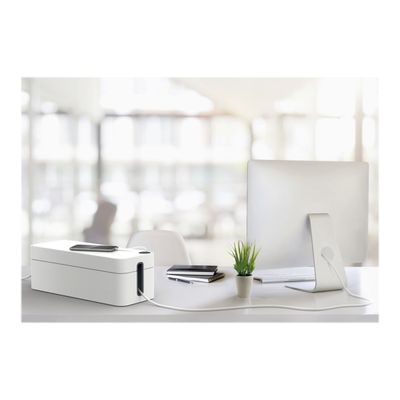 DURABLE CAVOLINE BOX L - boîtier range câbles - l406 x H139 x P156 mm - gris