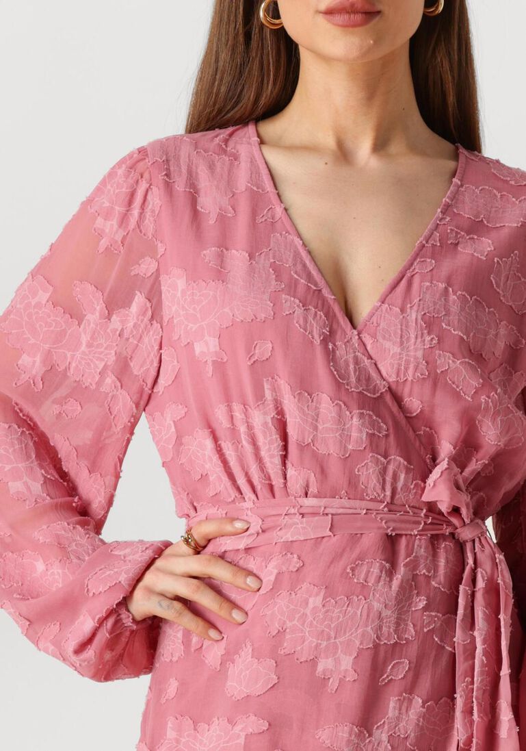 roze aaiko mini jurk eloise chiffon flower pes 509