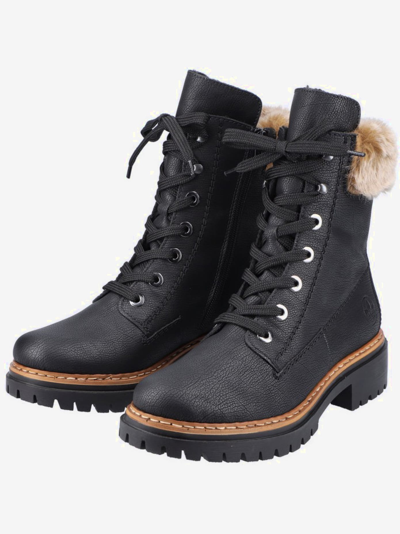 Bottines d'hiver laçage et fermeture à glissière pratique