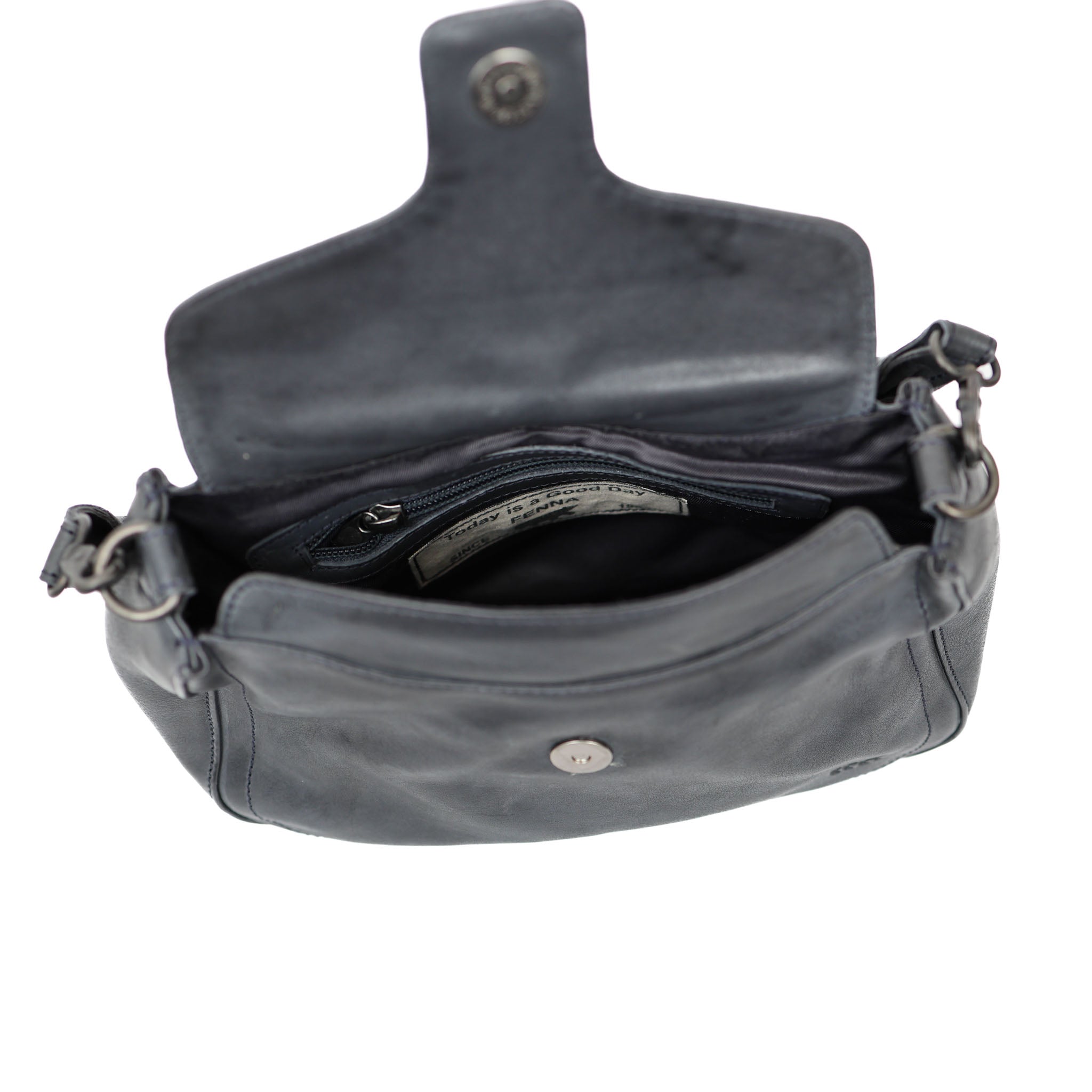 Hand-/schoudertasje met flap 'Fenna' donkerblauw BLUE