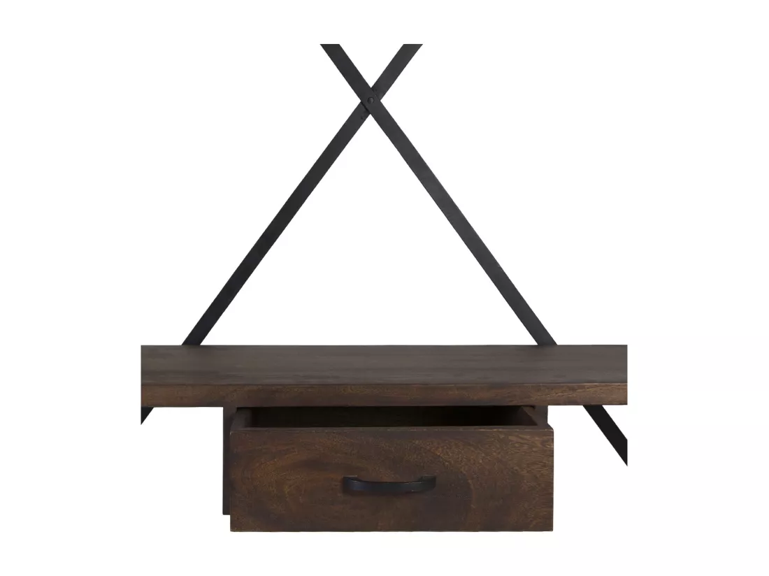 PIPA - Portant en bois marron et fer noir H188