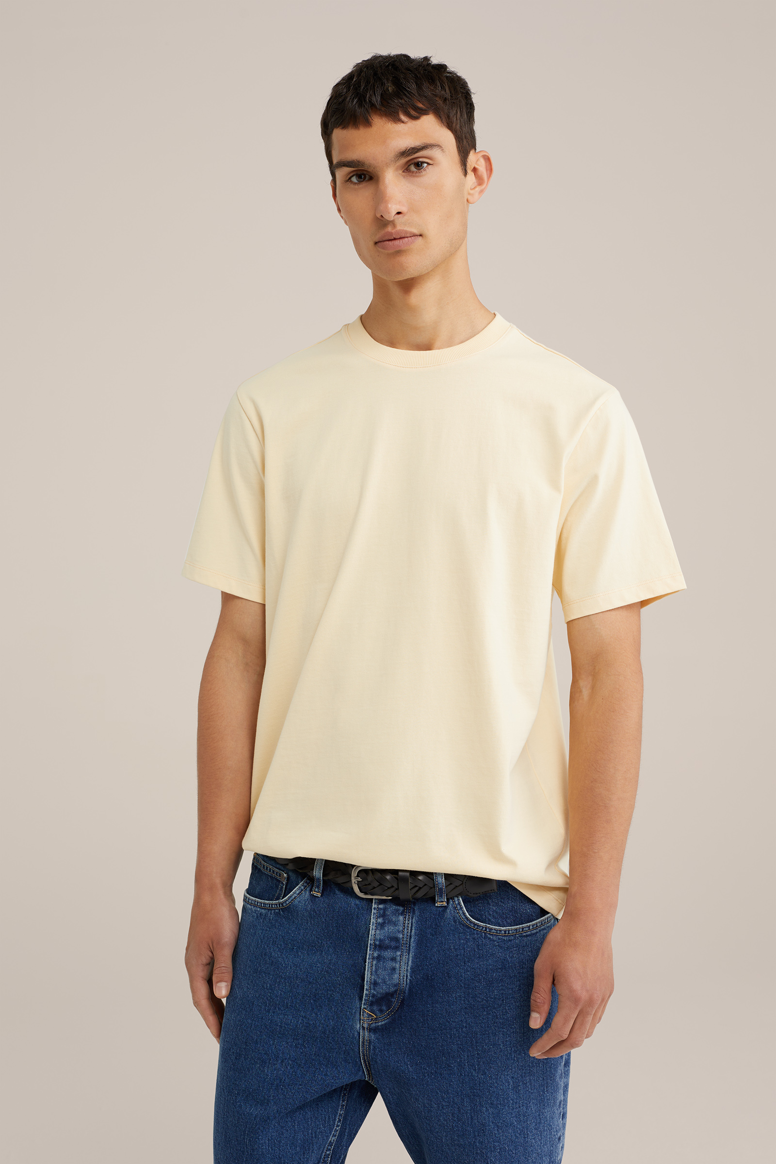 relaxed fit T-shirt WE Fashion Lichtgeel