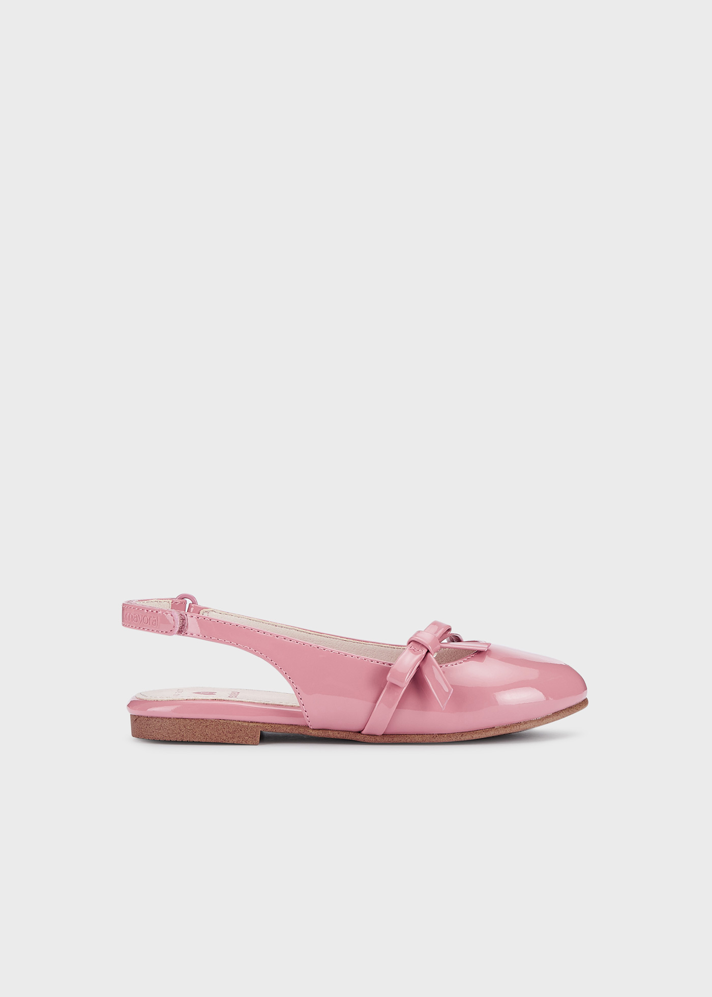 Sapatilha bailarina sem calcanhar com fecho de velcro para meninas