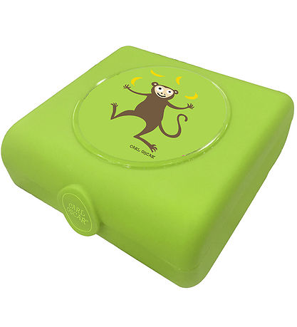 Carl Oscar Sandwichbox - 14,5 cm - Lime m. Affe