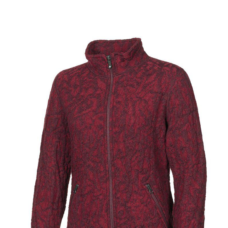 Ivanhoe tuva jaquard dames wollen vest - red