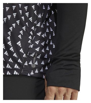 Maillot manches longues adidas running Brand Love Noir