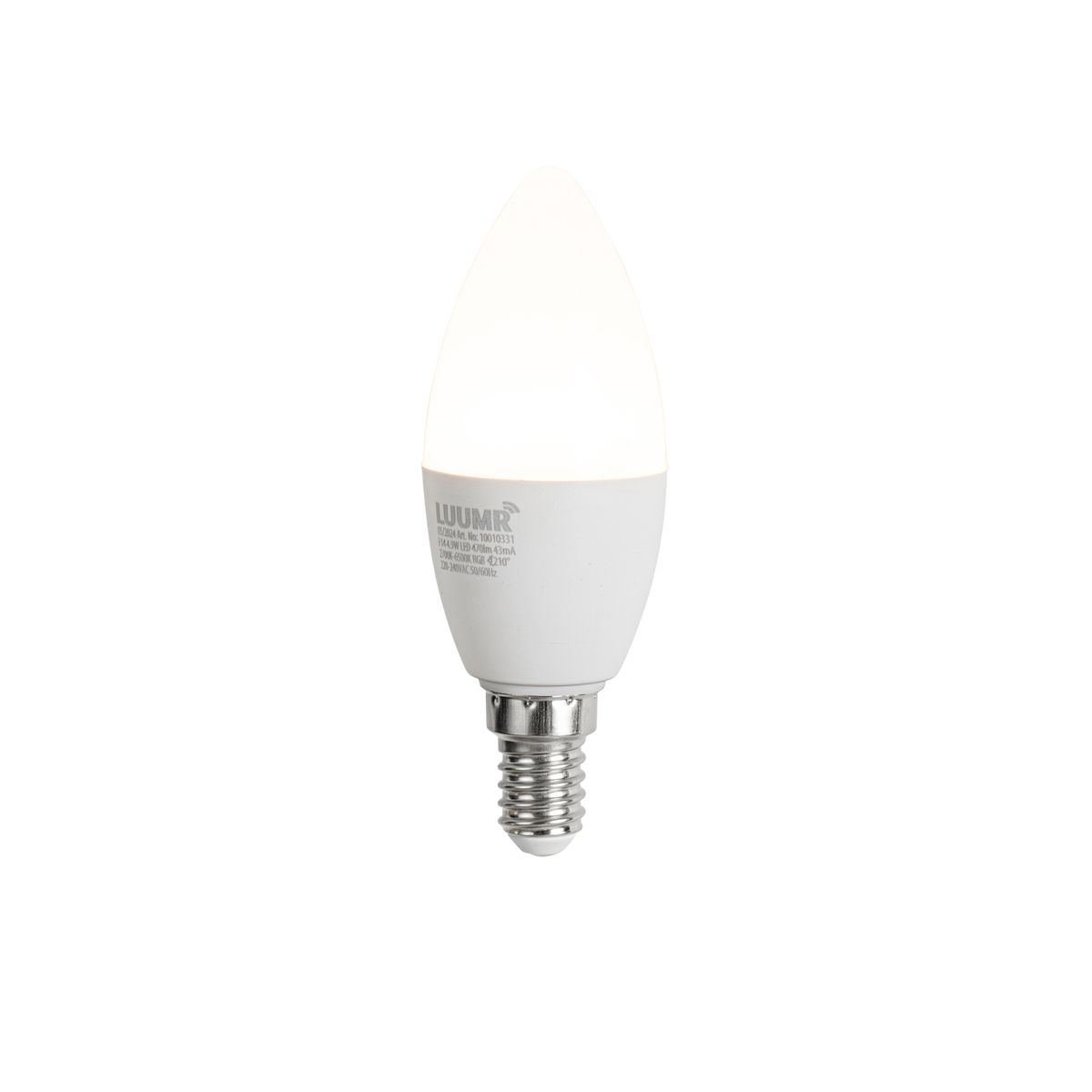 E14 dimbare LED lamp C37 opaal 4.9W 470 lm 2700-6500K