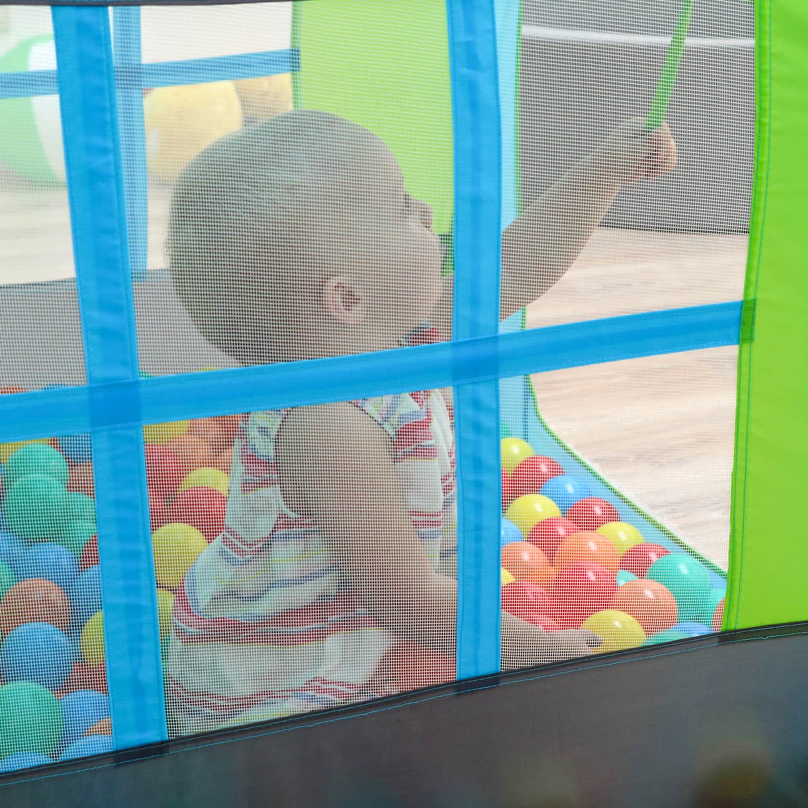 Bällebad Spielzelt 90x90x110cm Popup Baby Spielhaus Kinder-Zelt Blau