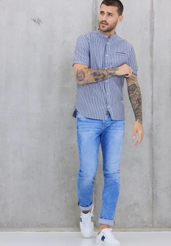 Hemd mit Knopfleiste - navy blue