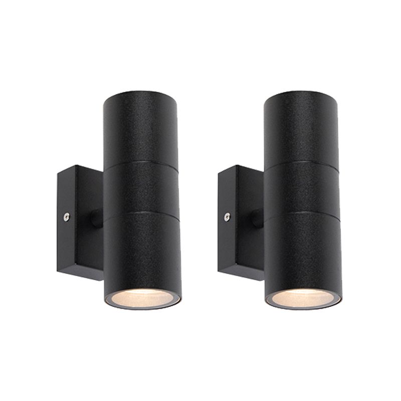 Set van 2 buitenwandlampen zwart IP44 - Duo