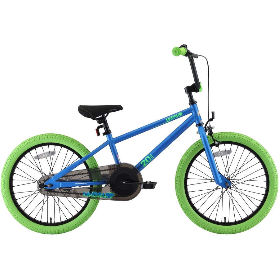 Bikestar Kinderrad 20 Zoll BMX blau, grün