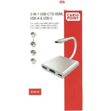Carpoint USB-C adapter 3 in 1