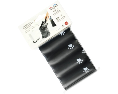 Rotho kattenbakzakkenset, BIALA hygiënezakjes voor kattenbakvulling, 4 rollen à 16 zakjes, 64 stuks, 310 x 300 mm