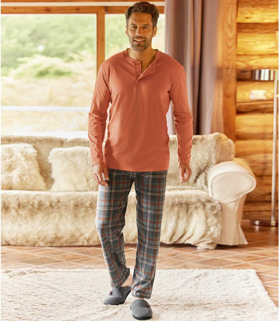 Pyjama Jersey à Carreaux