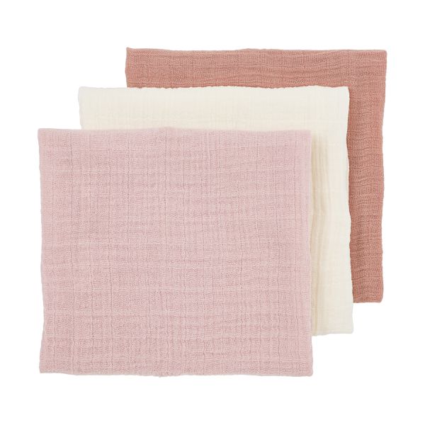 Meyco Baby Uni Monddoekjes - 3 Stuks - Pre-Washed Hydrofiel - 30 x 30 cm